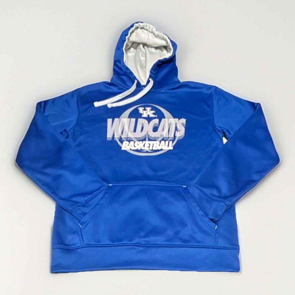 Majestic Men’s S Kentucky Wildcats Basketball Blue Sweatshirt Hoodie Performan